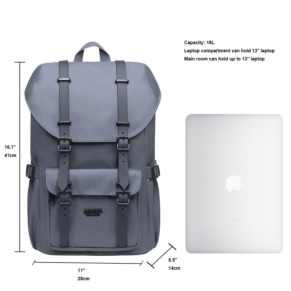 KAUKKO Backpack for city trips, EP5-9 ( Grey / 16.1L) - kaukko
