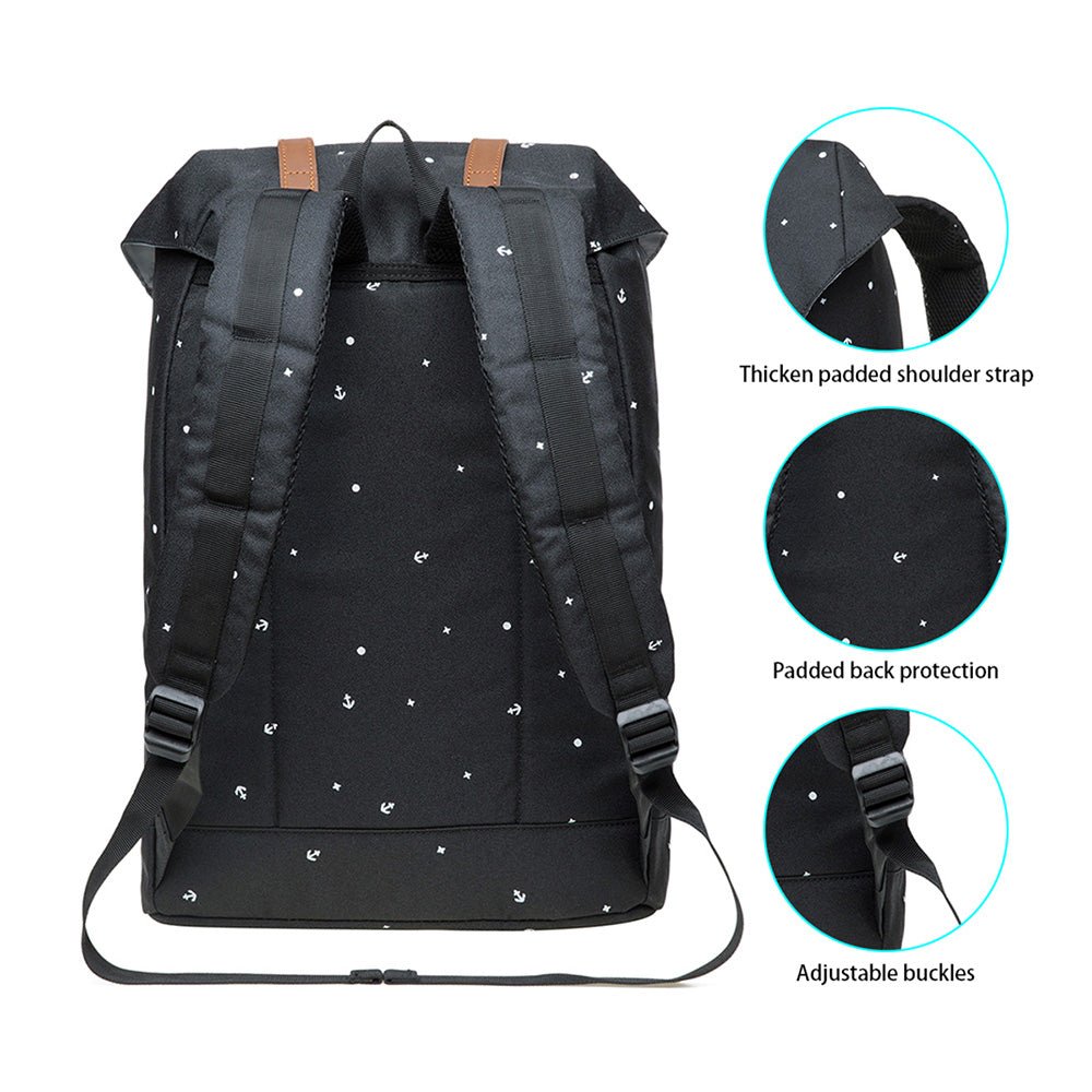 KAUKKO Backpack for city trips, EP6-10 ( Black / 11.8L ) - kaukko