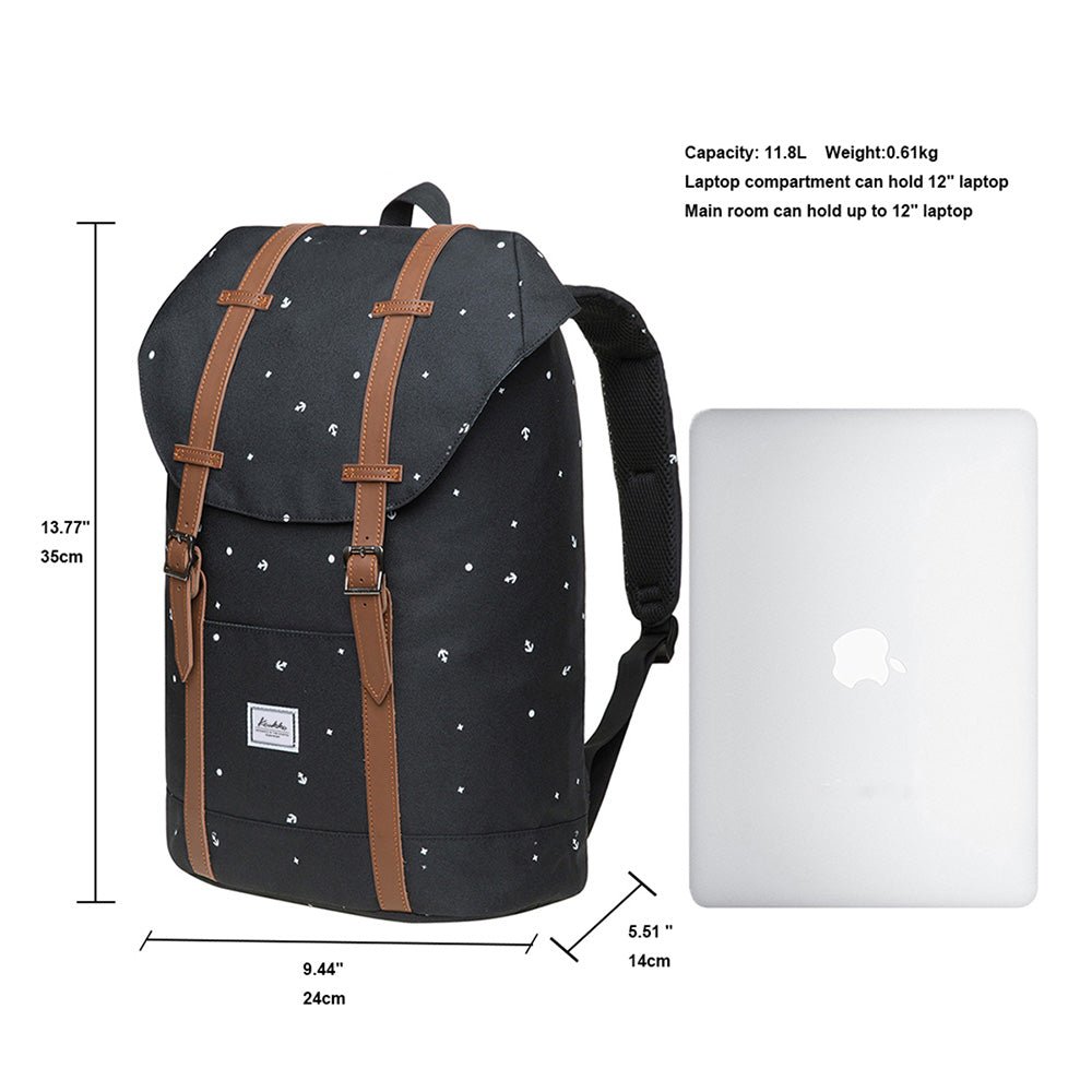 KAUKKO Backpack for city trips, EP6-10 ( Black / 11.8L ) - kaukko