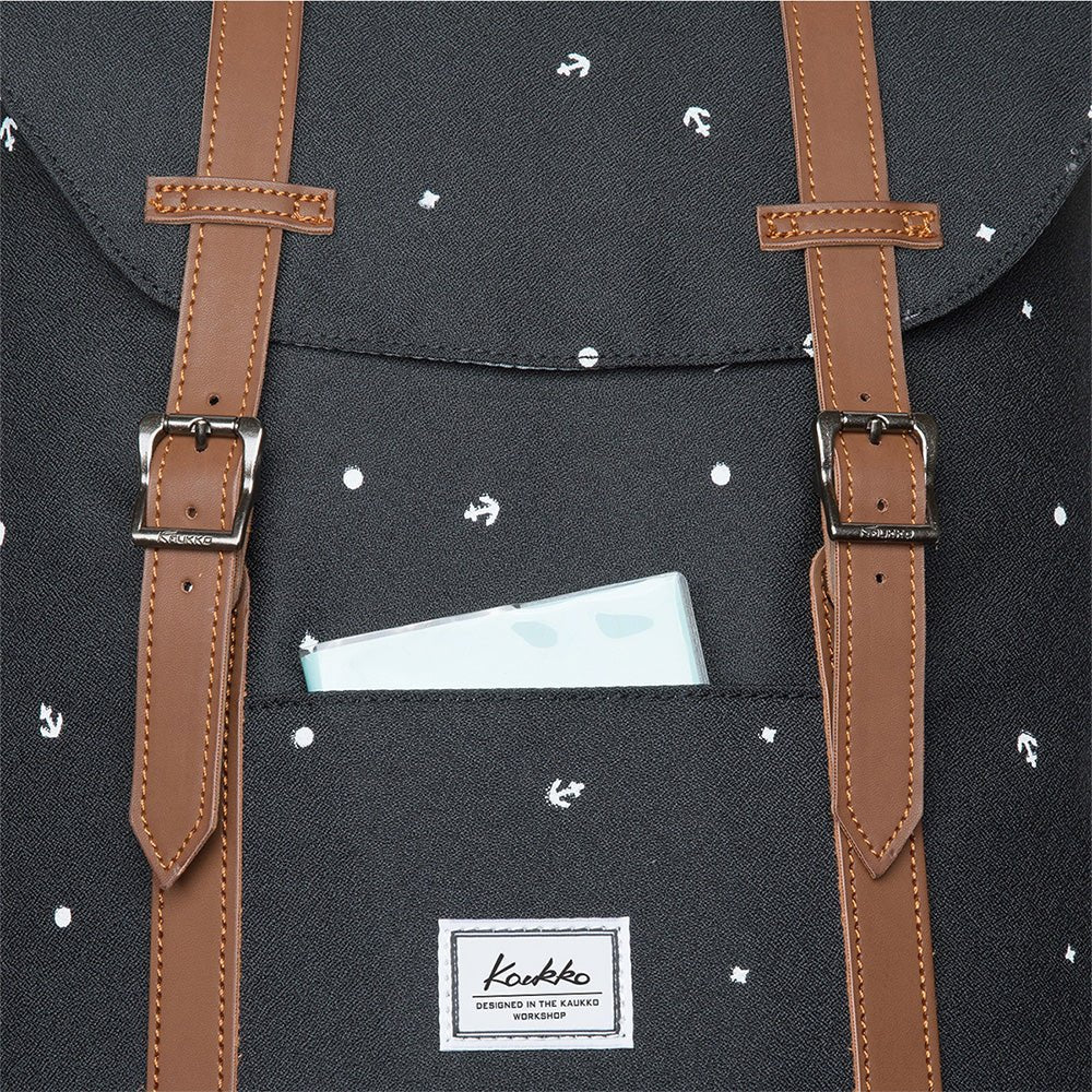 KAUKKO Backpack for city trips, EP6-10 ( Black / 11.8L ) - kaukko