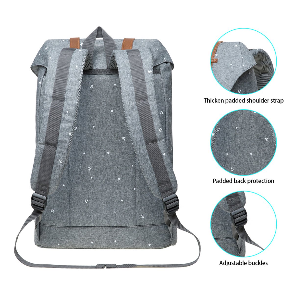 KAUKKO Backpack for city trips, EP6-10 ( Grey / 11.8L ) - kaukko