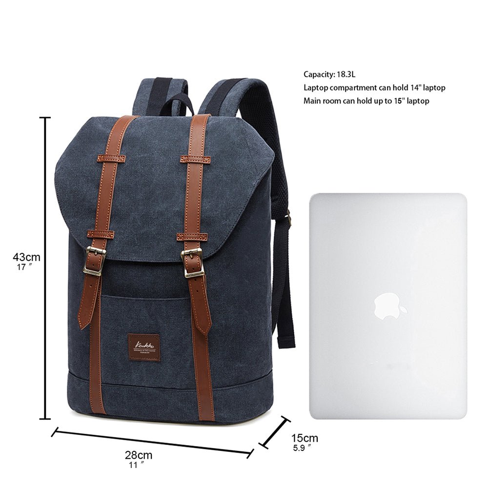 KAUKKO Backpack for city trips, EP6-3 ( Black / 18.1L ) - kaukko