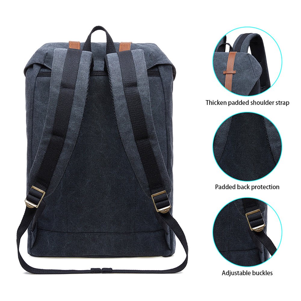KAUKKO Backpack for city trips, EP6-3 ( Black / 18.1L ) - kaukko