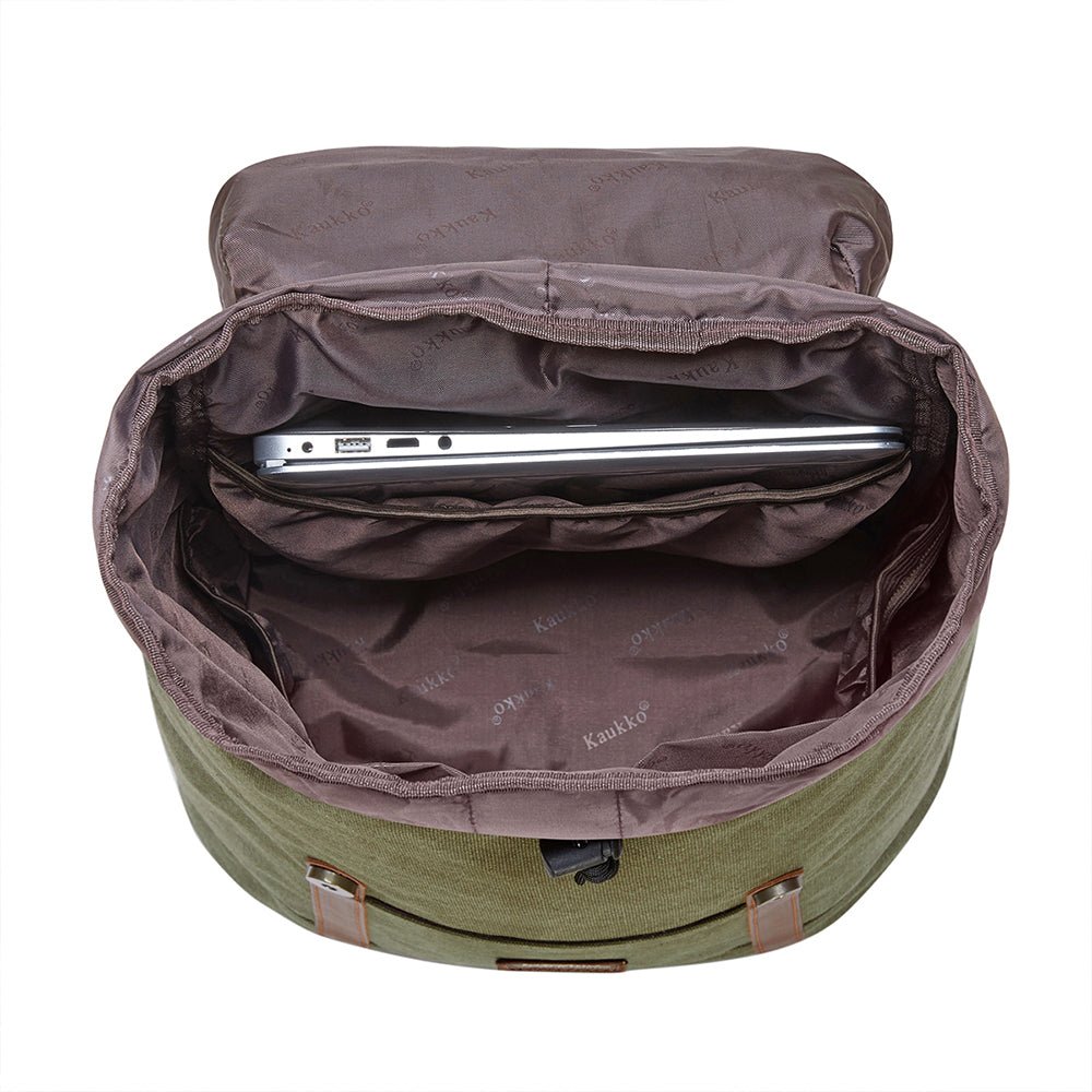 KAUKKO Backpack for city trips, EP6-3 ( Green / 18.1L ) - kaukko