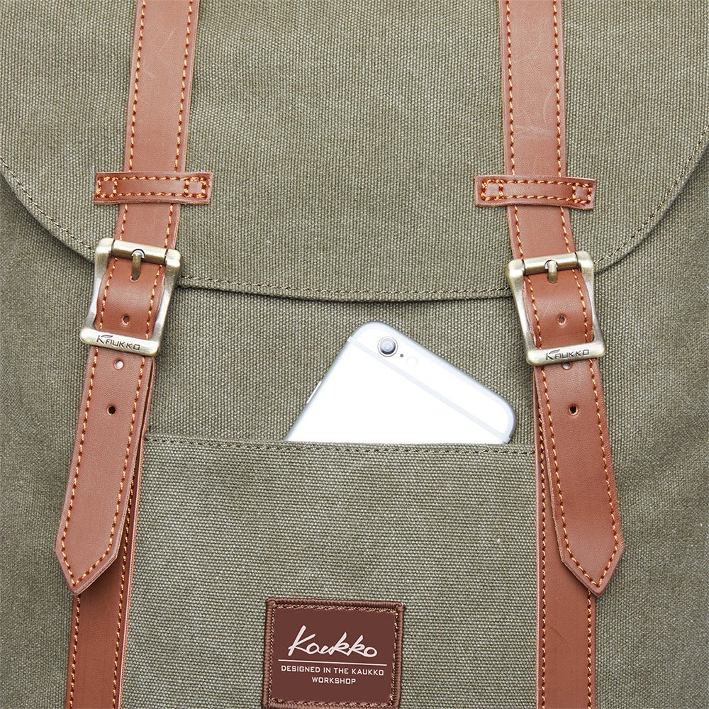 KAUKKO Backpack for city trips, EP6-3 ( Green / 18.1L ) - kaukko