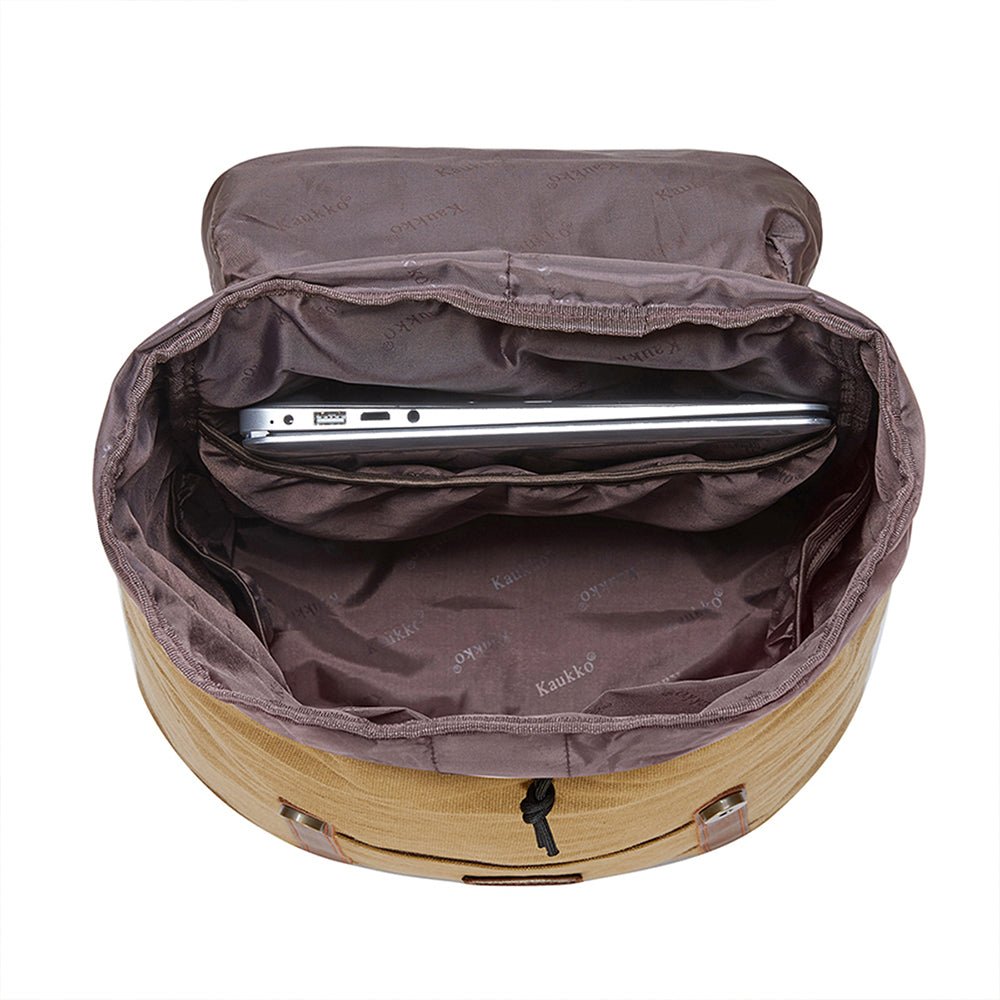 KAUKKO Backpack for city trips, EP6-3 ( Khaki / 18.1L ) - kaukko