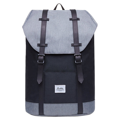 KAUKKO Backpack for city trips, EP6-4 ( Black Grey/ 18.1L ) - kaukko