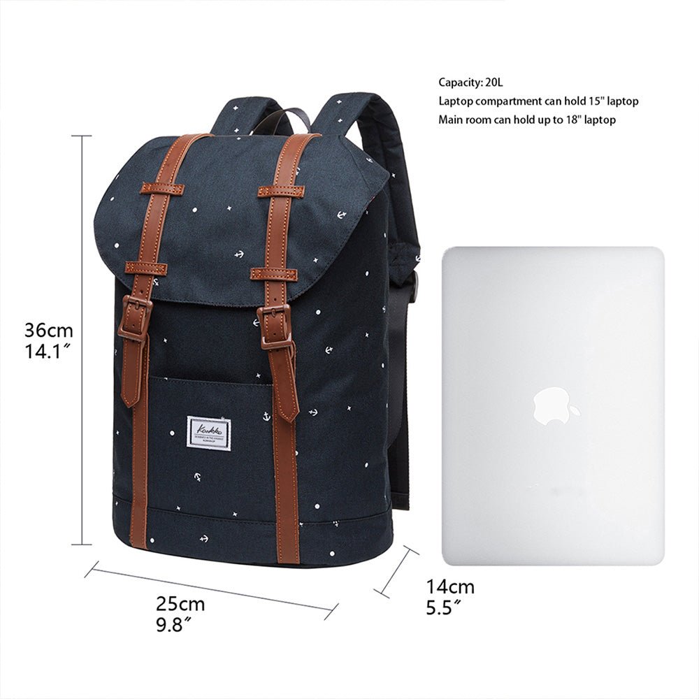 KAUKKO Backpack for city trips, EP6-5 ( Black / 17.8L ) - kaukko