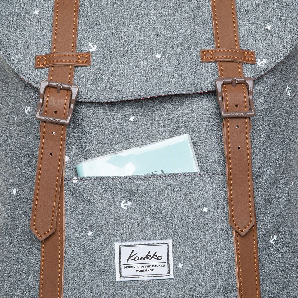 KAUKKO Backpack for city trips, EP6-5 ( Grey / 17.8L ) - kaukko