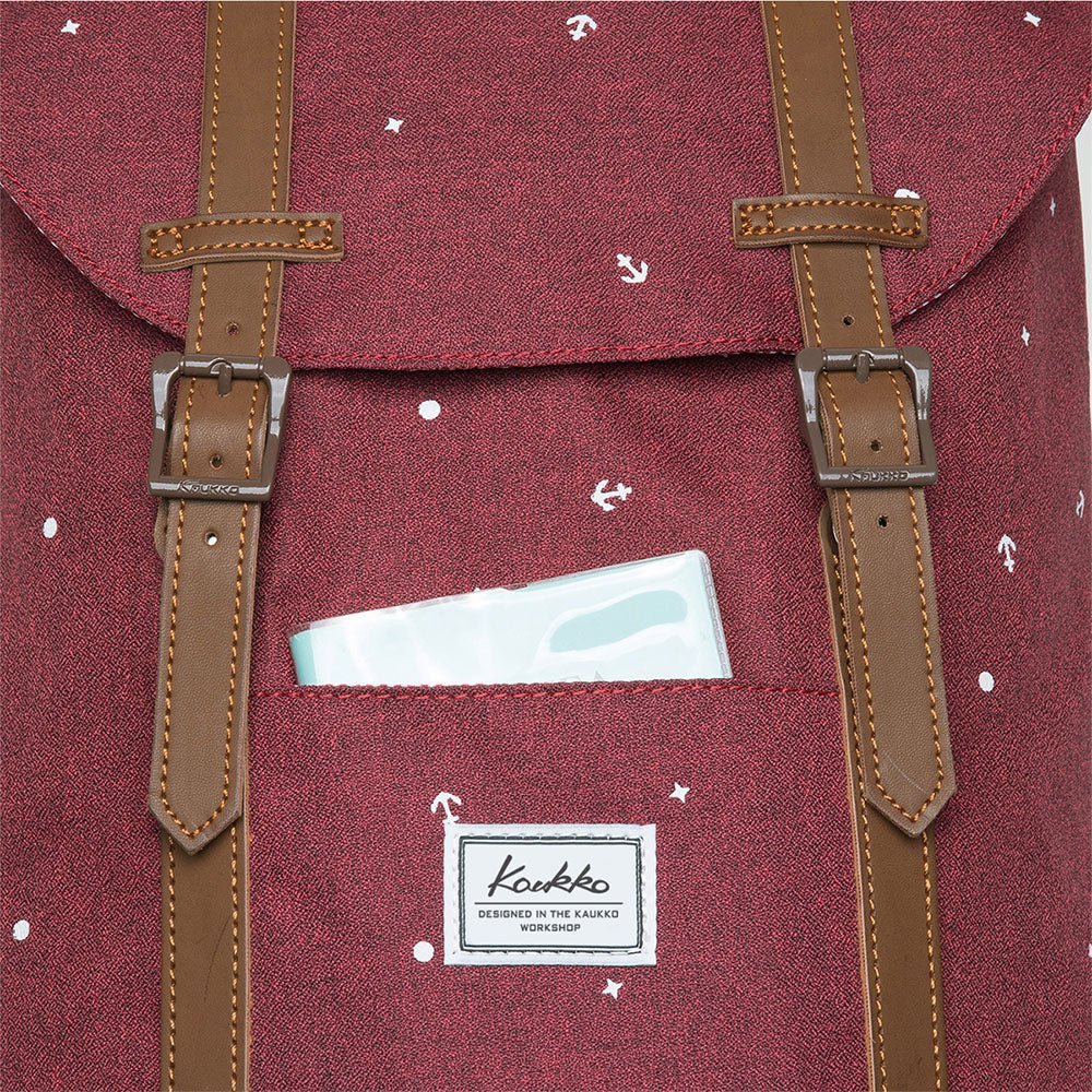 KAUKKO Backpack for city trips, EP6-5 ( Red / 17.8L ) - kaukko