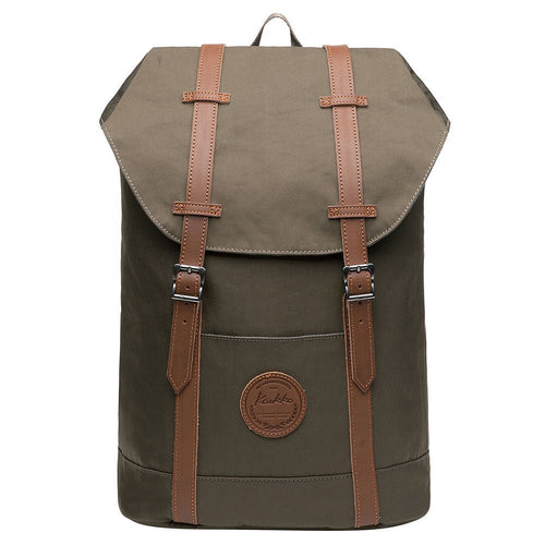 KAUKKO Backpack for city trips, EP6-9 ( Army Green / 18.1L ) - kaukko