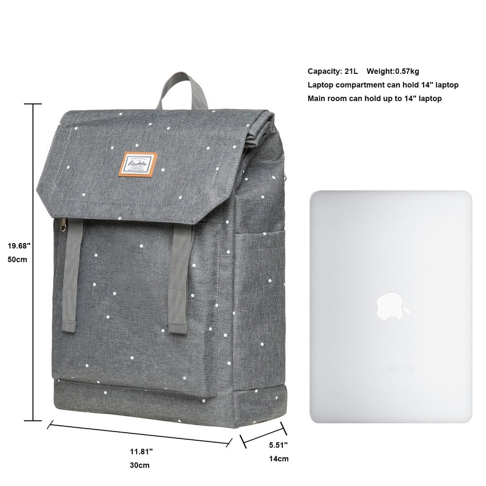 KAUKKO Backpack for city trips, KF14 ( Grey-2/ 21L ) - kaukko