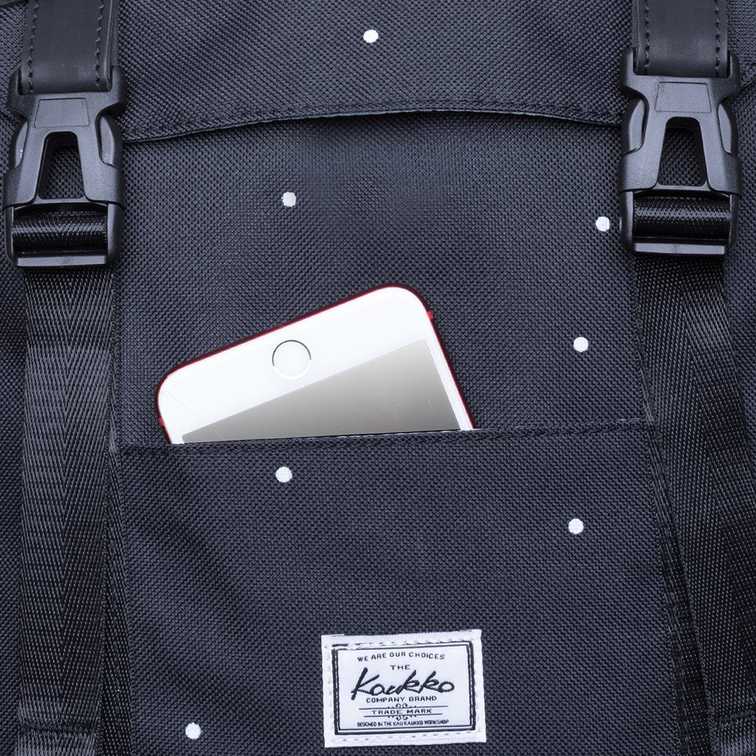 KAUKKO Backpack for city trips, KS12-2 ( Point Black /20.6 L ) - kaukko