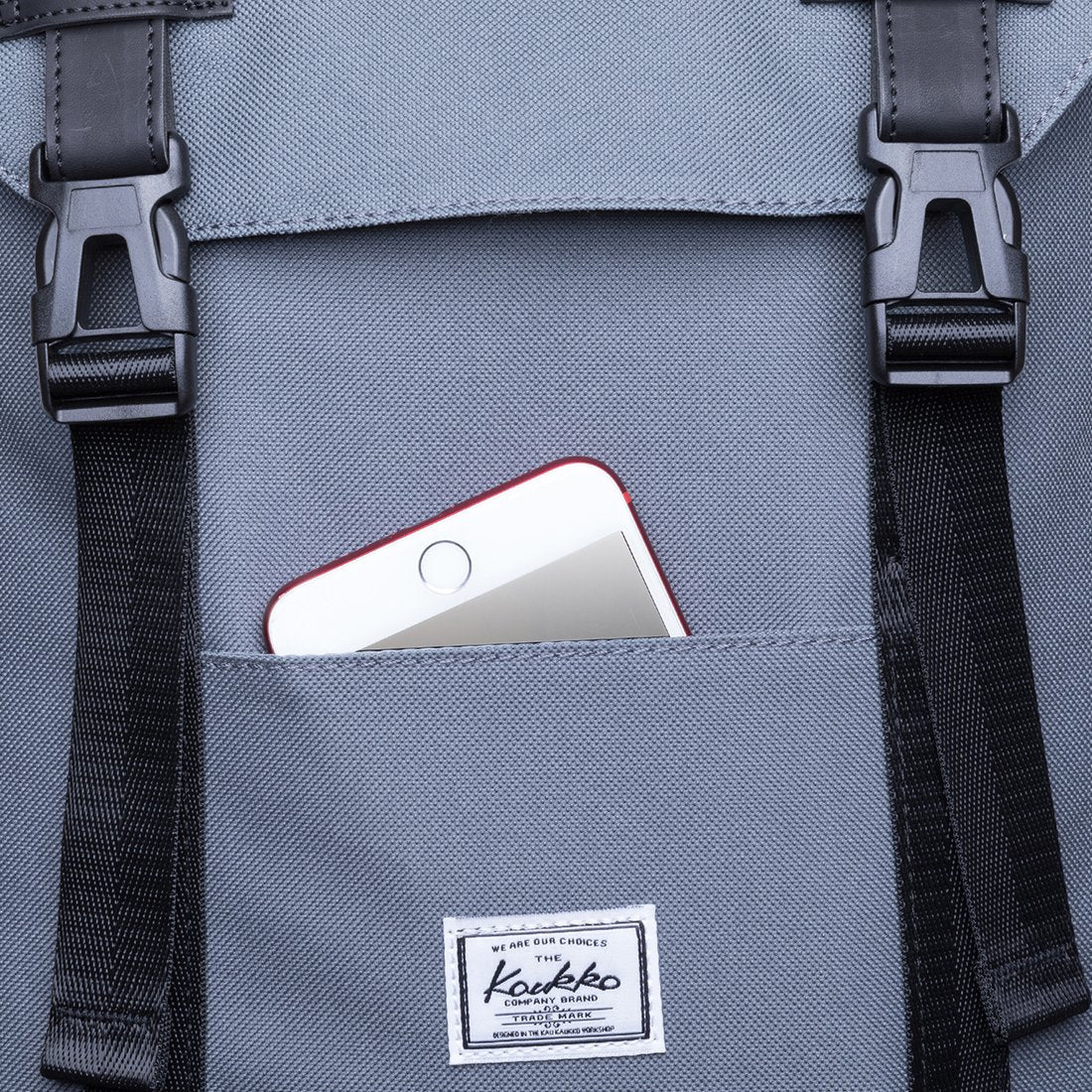 KAUKKO Backpack for city trips, KS12 ( Grey /20.6 L ) - kaukko