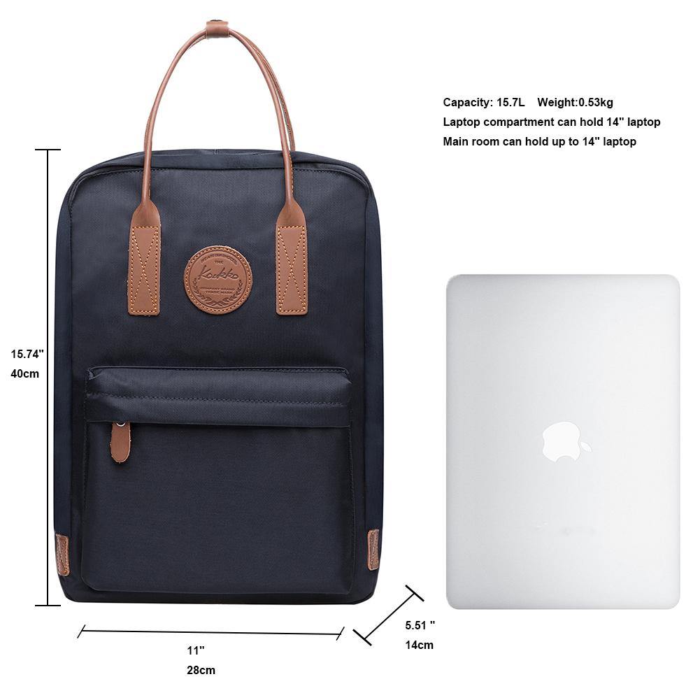 KAUKKO Backpack for daily use, K1007-2 ( Black / 15.7L ) - kaukko