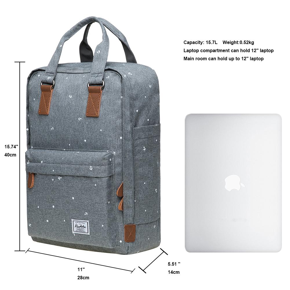 KAUKKO Backpack for daily use, K1007-3 ( Grey / 15.7L ) - kaukko