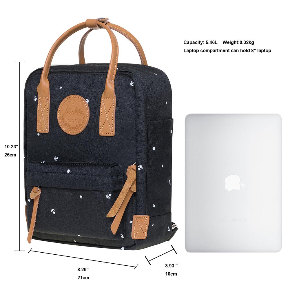 KAUKKO Backpack for daily use, K1007-5 ( Black / 5.5L ) - kaukko