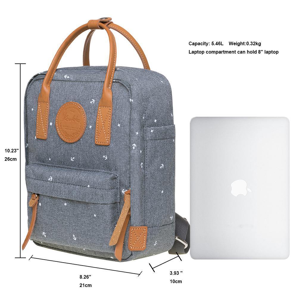 KAUKKO Backpack for daily use, K1007-5 ( Grey / 5.5L ) - kaukko