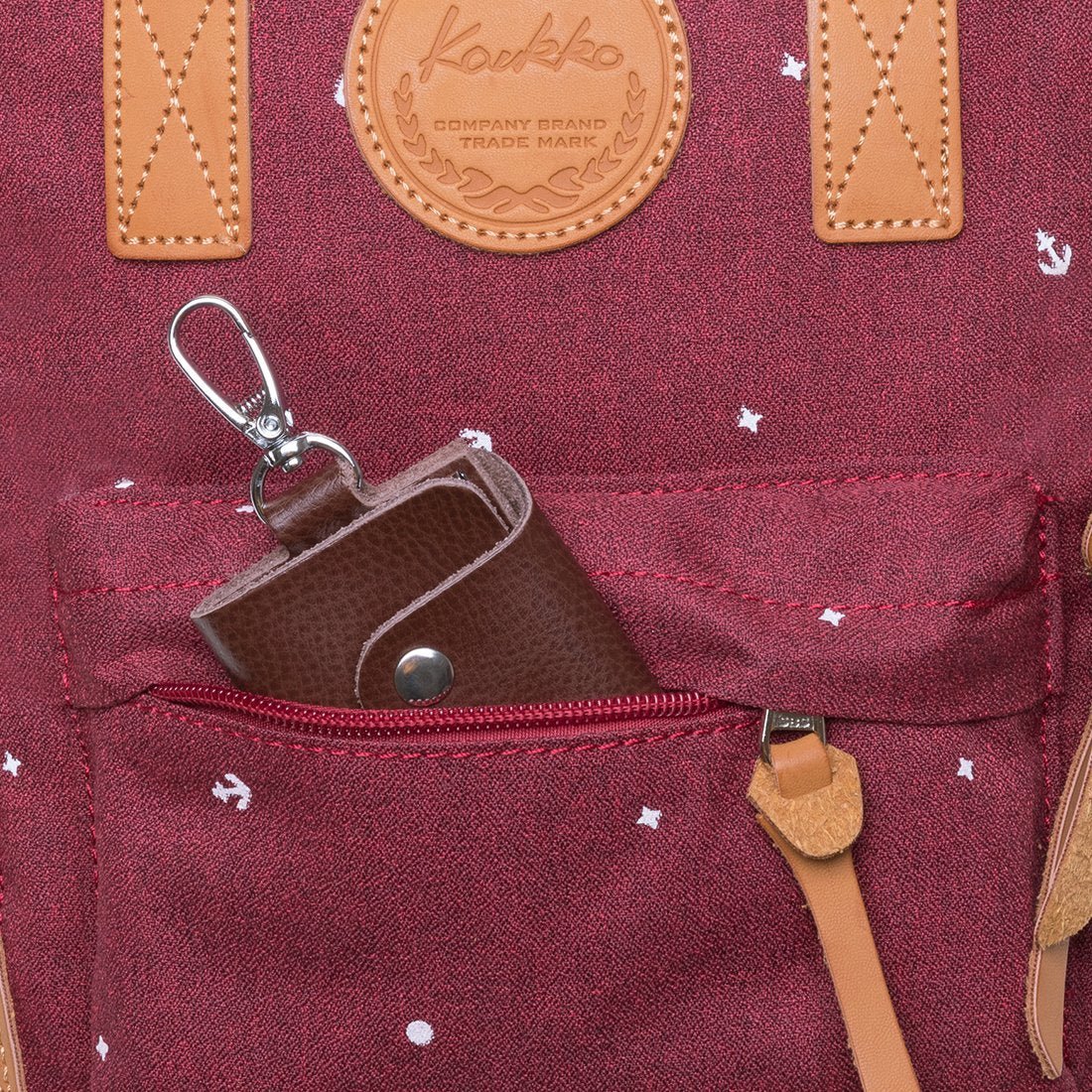 KAUKKO Backpack for daily use, K1007-5 ( Red / 5.5L ) - kaukko