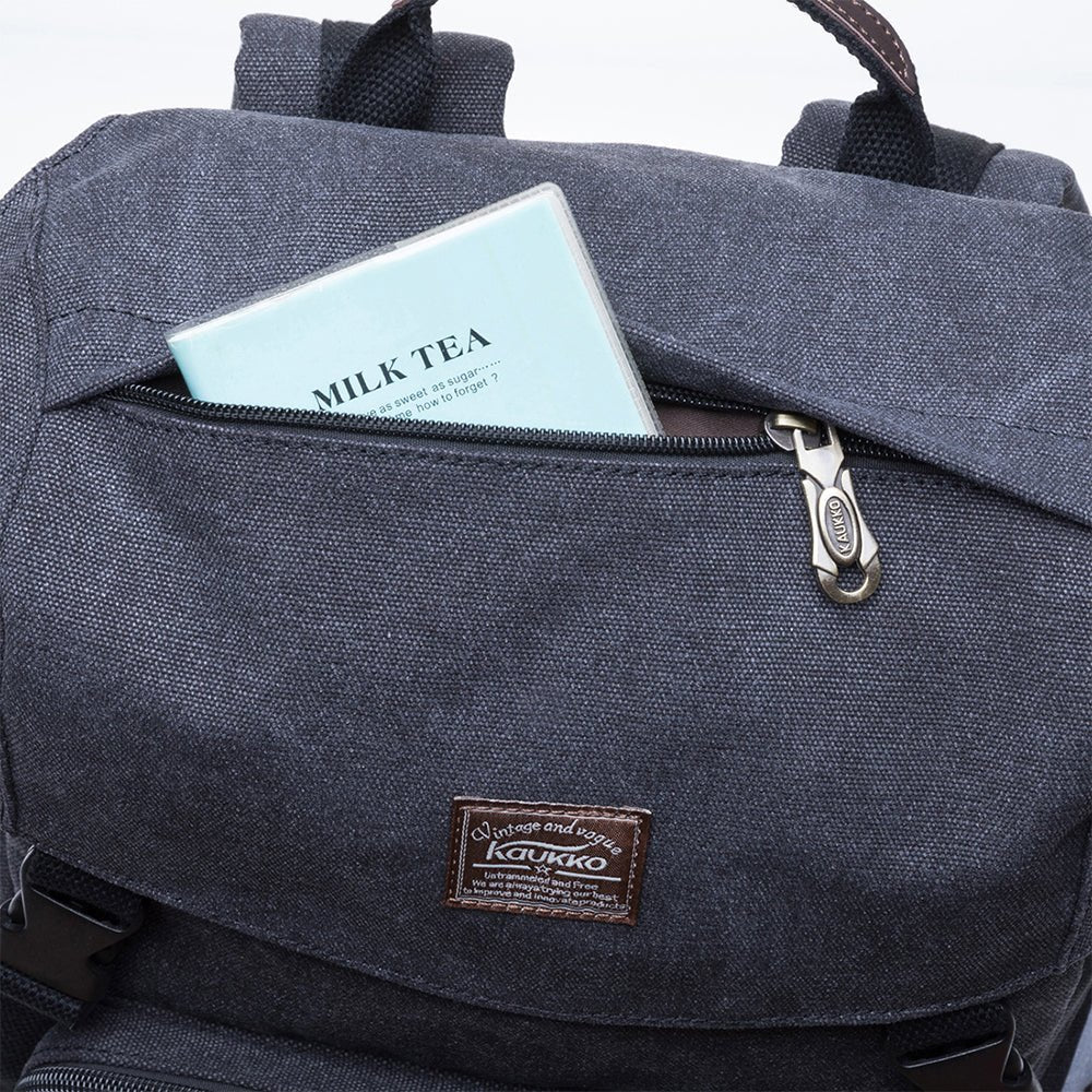 KAUKKO Backpack for daily use, KD02-2 ( Black / 17.6L ) - kaukko