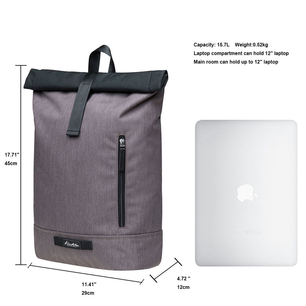 KAUKKO Backpack for daily use, KF06-2 ( Black Grey/ 15.7L ) - kaukko