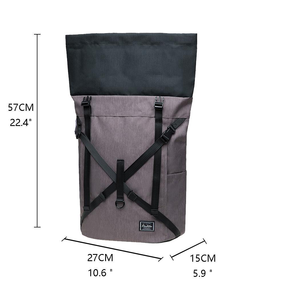 KAUKKO Backpack for daily use, KF07-2 ( Black Grey / 17.8L ) - kaukko