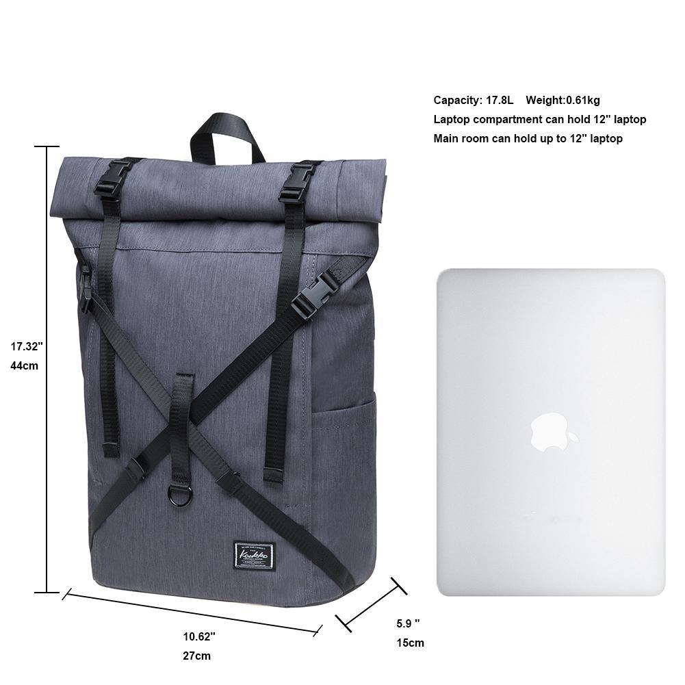 KAUKKO Backpack for daily use, KF07-2 ( Grey / 17.8L ) - kaukko