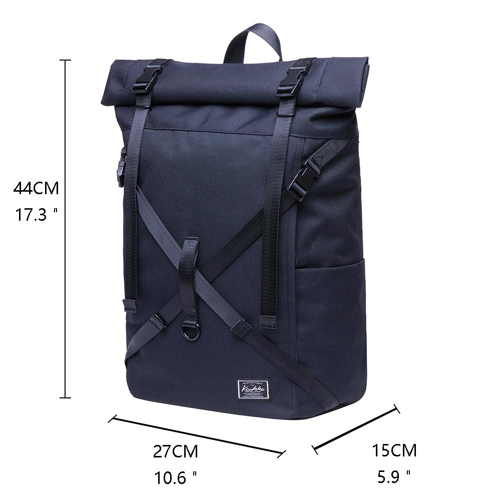 KAUKKO Backpack for daily use, KF07( Black / 17.8L ) - kaukko