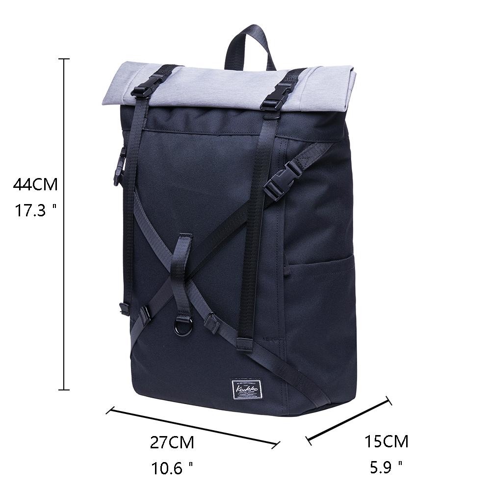 KAUKKO Backpack for daily use, KF07( Black Withe / 17.8L ) - kaukko