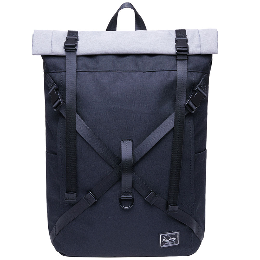 KAUKKO Backpack for daily use, KF07( Black Withe / 17.8L ) - kaukko