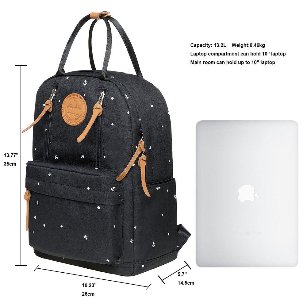 KAUKKO Backpack for daily use, KS06-2 ( Black / 13.2L ) - kaukko