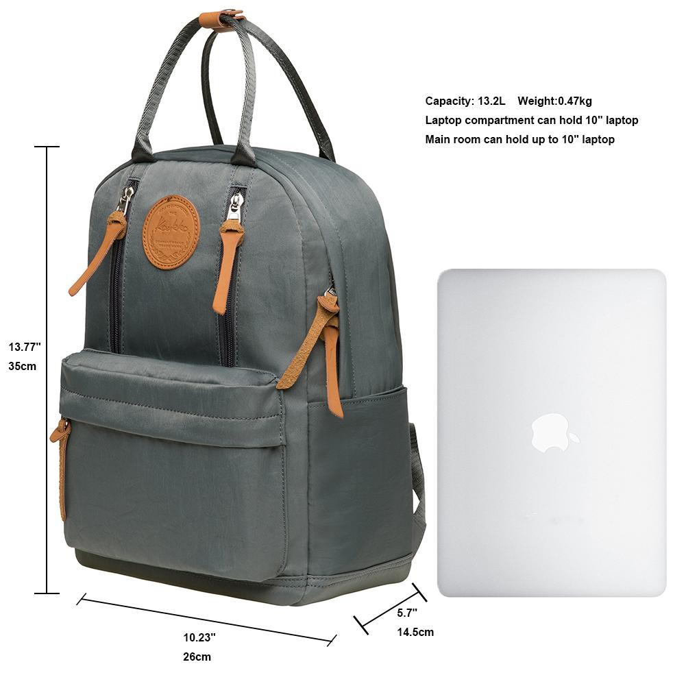 KAUKKO Backpack for daily use, KS06 ( Grey / 13.2L ) - kaukko