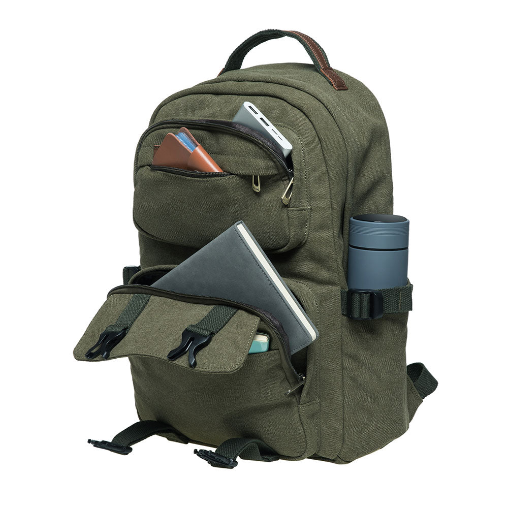 KAUKKO Backpack for daily use, ( KS20-2ARMYGREEN/18.5L ) - kaukko