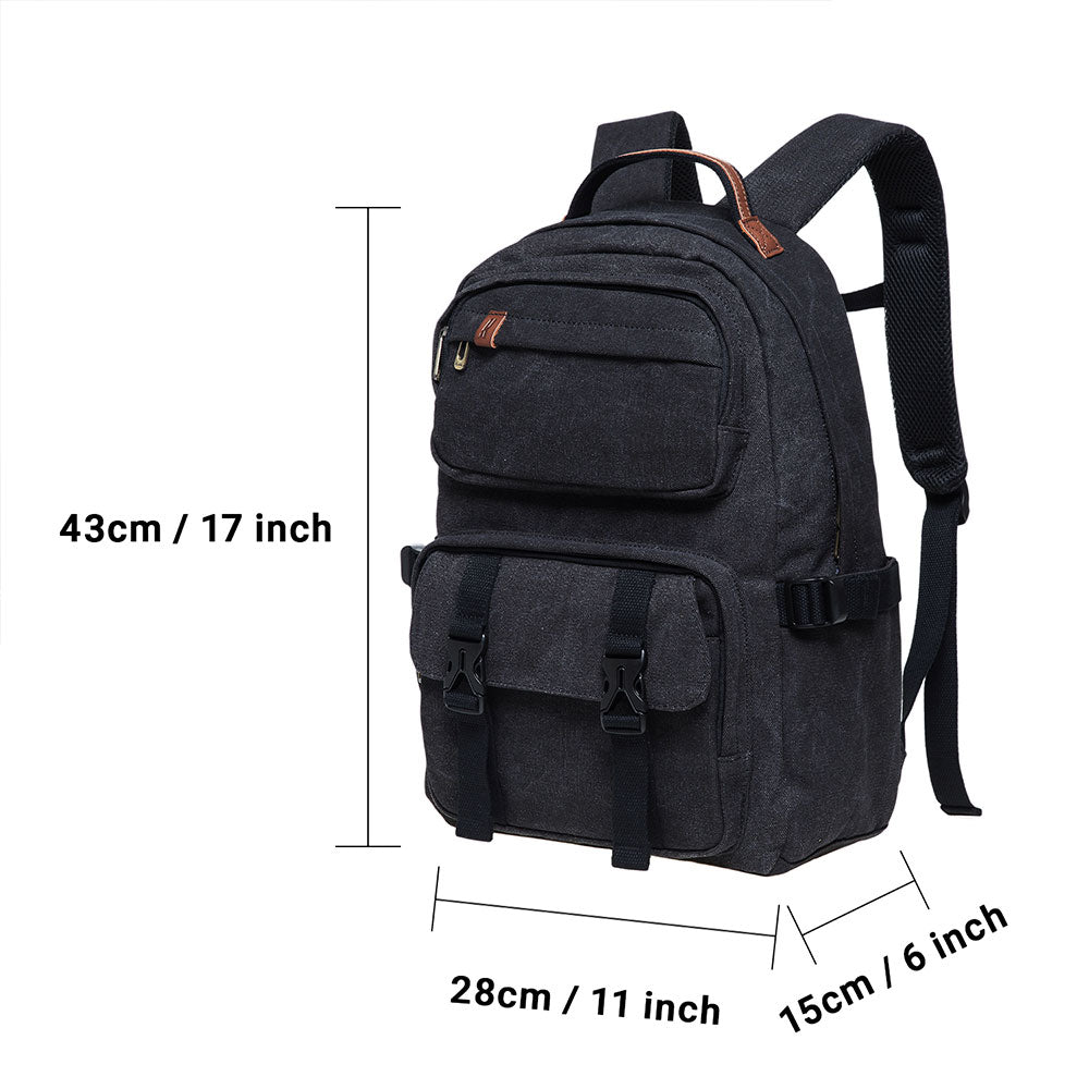 KAUKKO Backpack for daily use, ( KS20-2BLACK/18.5L ) - kaukko