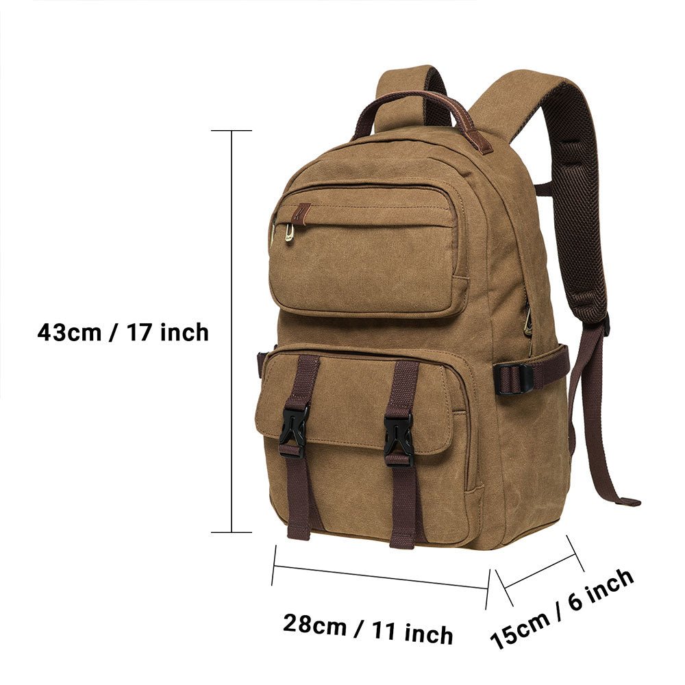 KAUKKO Backpack for daily use, ( KS20-2KHAKI/18.5L ) - kaukko