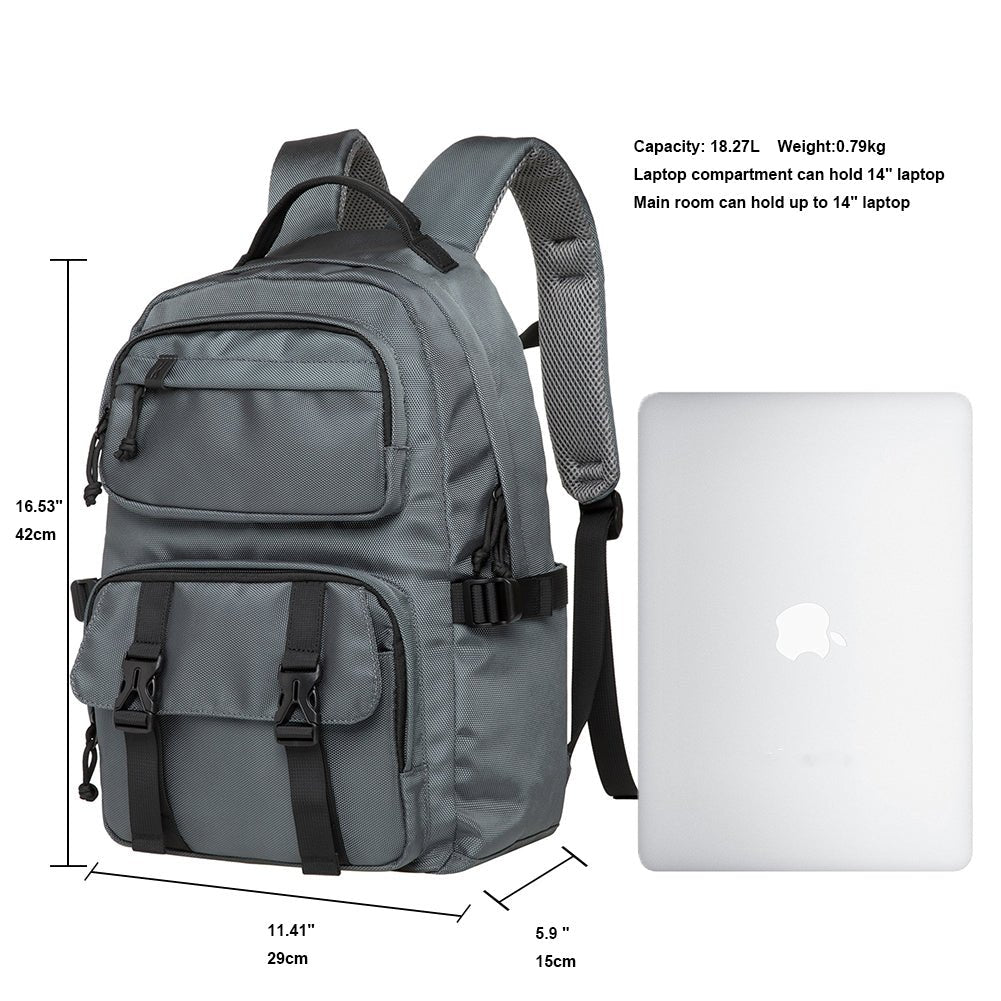 KAUKKO Backpack for daily use, ( KS20-GREY/18.5L ) - kaukko