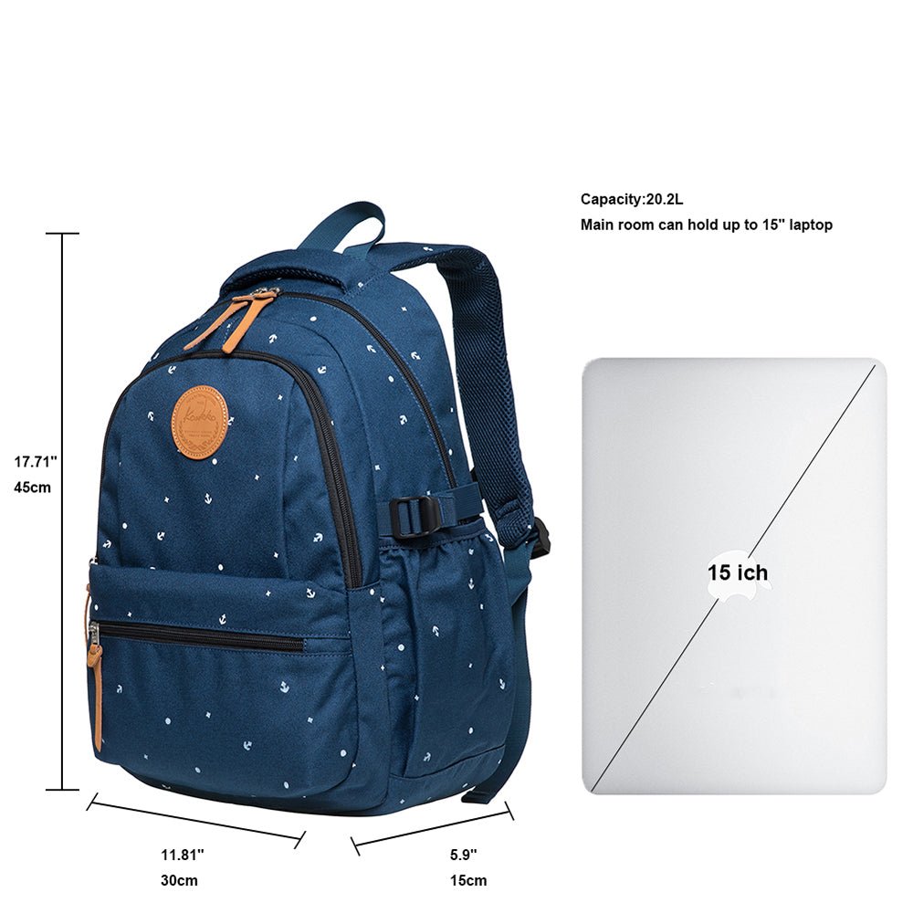 KAUKKO Backpack for daily use, KS24(Blue) - kaukko