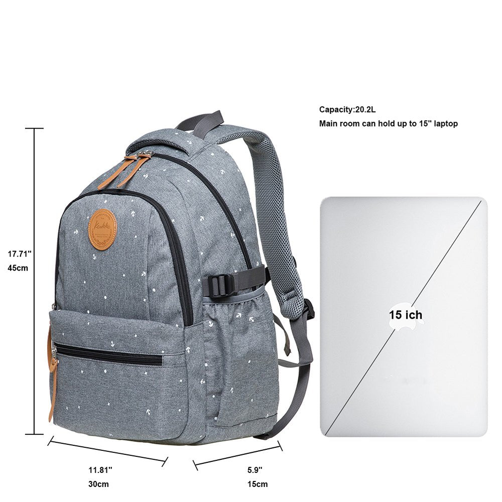 KAUKKO Backpack for daily use, KS24(Grey ) - kaukko