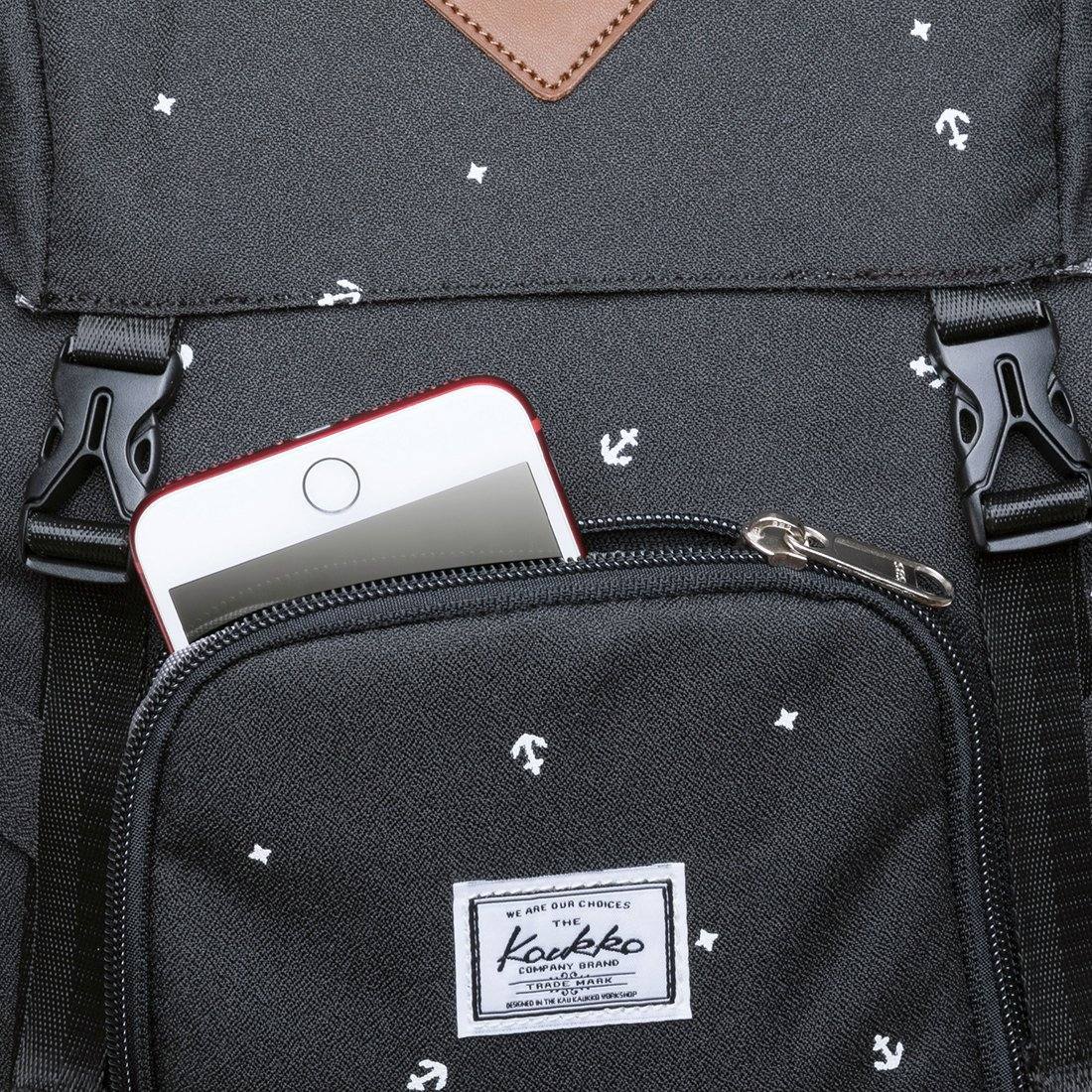 KAUKKO Backpack for daily use, KY01-2 ( Black/ 15.2 L ) - kaukko