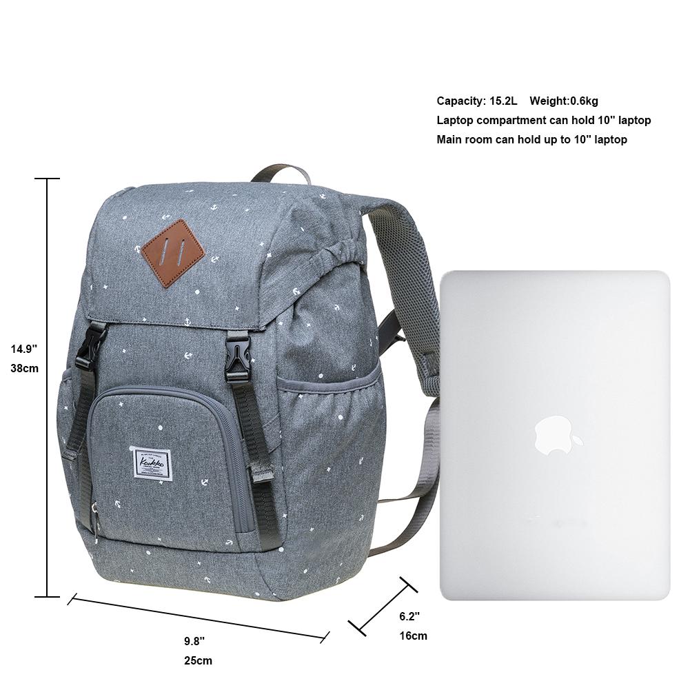 KAUKKO Backpack for daily use, KY01-2 ( Grey / 15.2 L ) - kaukko