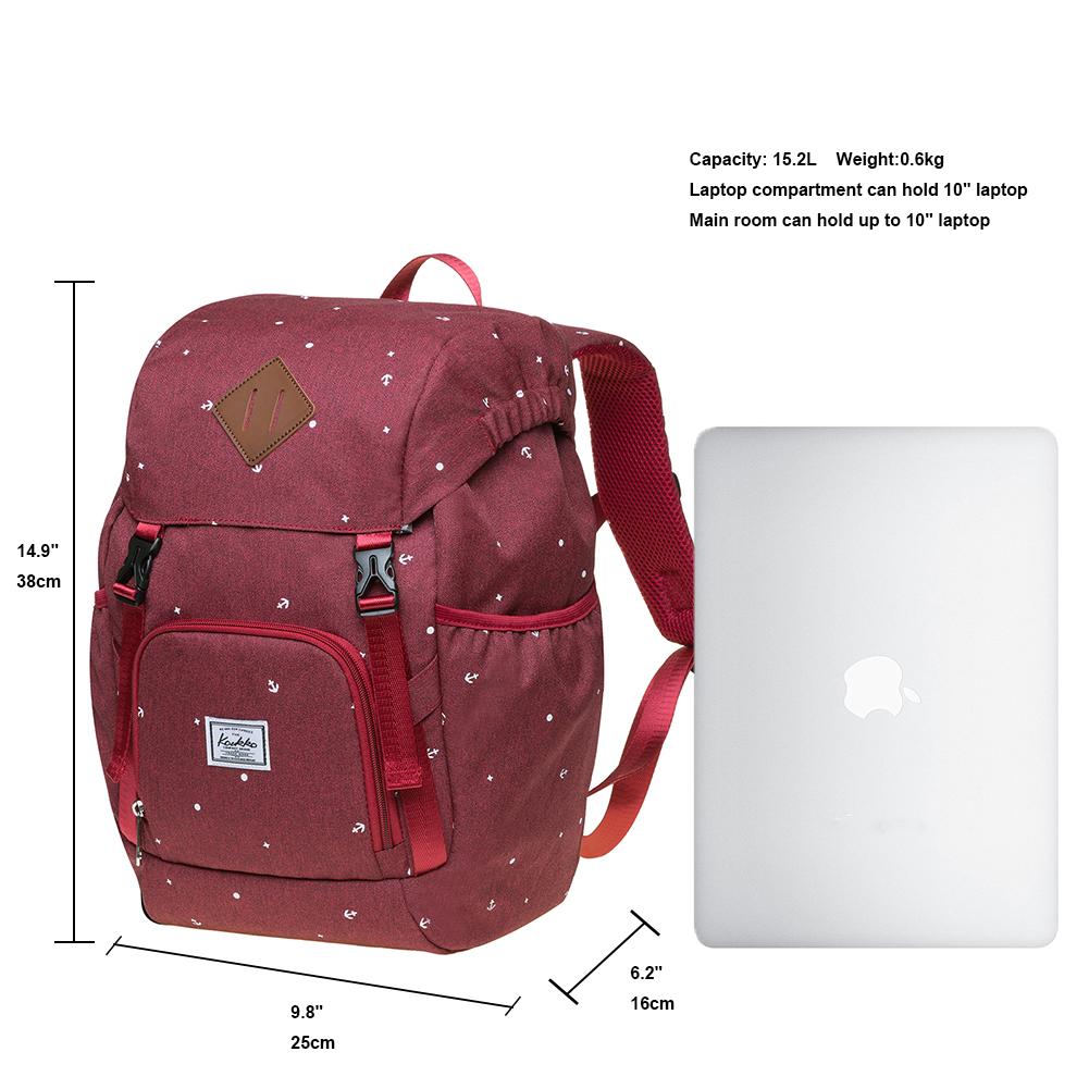 KAUKKO Backpack for daily use, KY01 ( Red / 15.2 L ) - kaukko