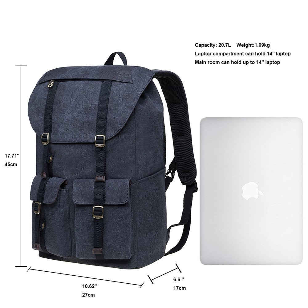 KAUKKO Backpack for Hiking Tours, KD01-2 ( Black / 20.7L ) - kaukko