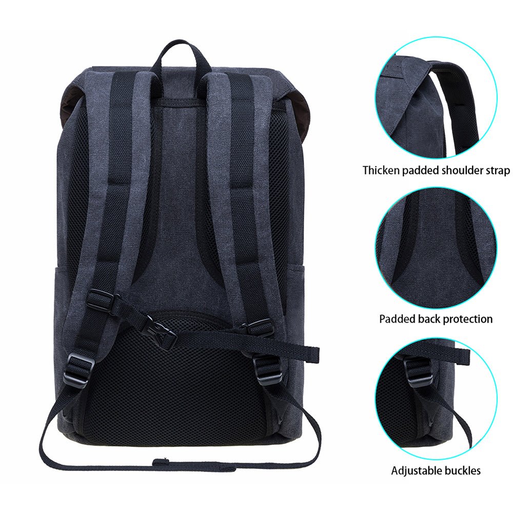 KAUKKO Backpack for Hiking Tours, KD01-2 ( Black / 20.7L ) - kaukko