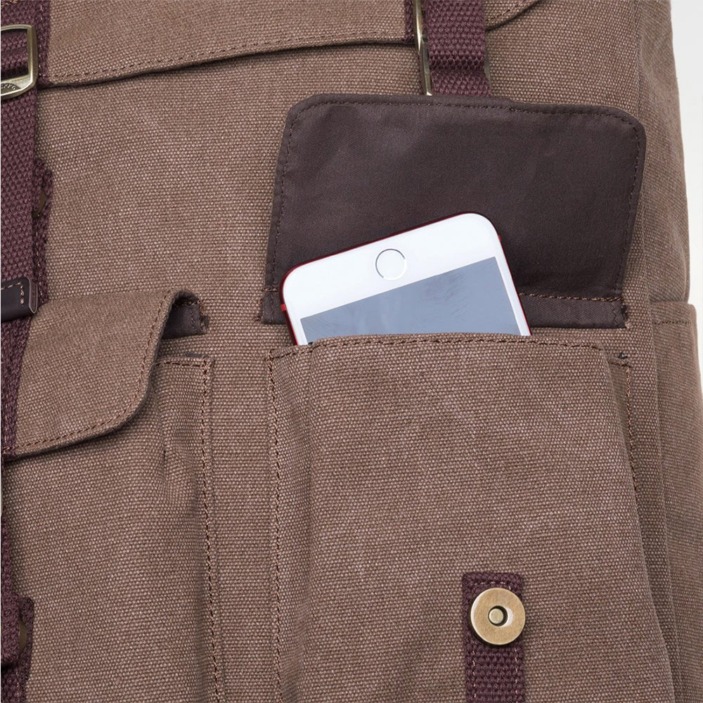 KAUKKO Backpack for Hiking Tours, KD01-2 ( Khaki / 20.7L ) - kaukko