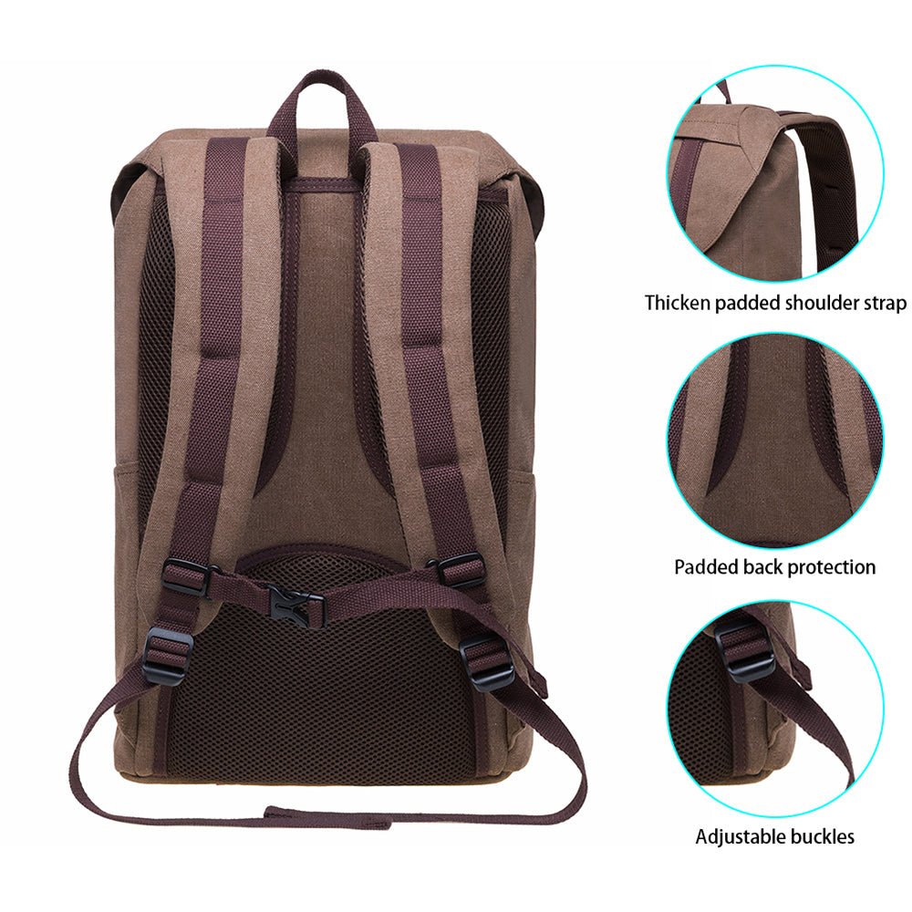KAUKKO Backpack for Hiking Tours, KD01-2 ( Khaki / 20.7L ) - kaukko