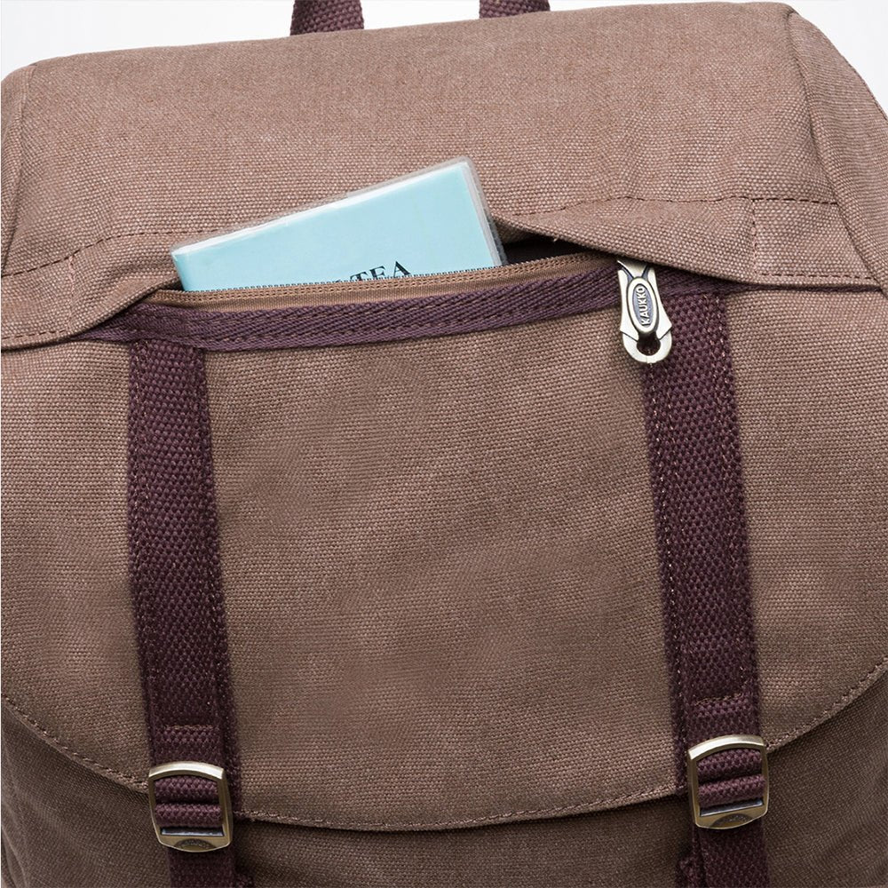 KAUKKO Backpack for Hiking Tours, KD01-2 ( Khaki / 20.7L ) - kaukko