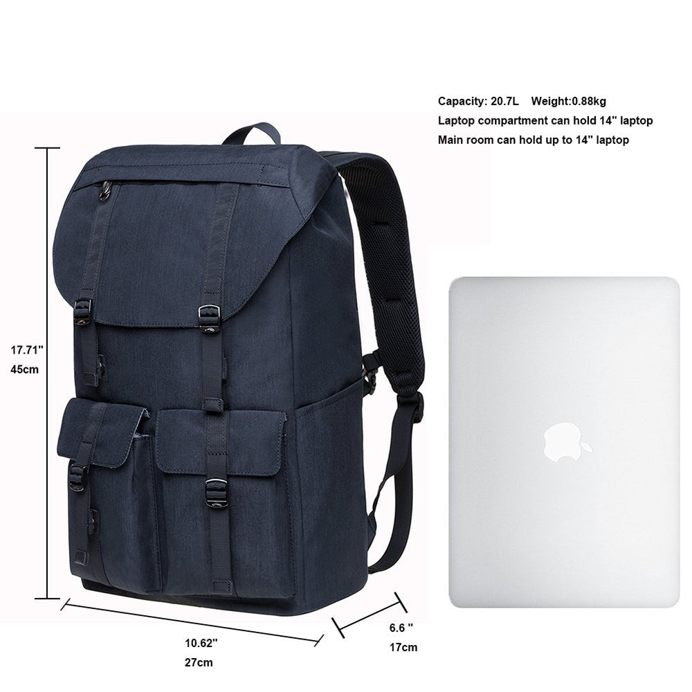 KAUKKO Backpack for Hiking Tours, KD01 ( Black / 20.7L ) - kaukko