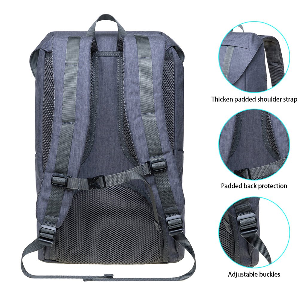 KAUKKO Backpack for Hiking Tours, KD01 ( Dark Grey / 20.7L ) - kaukko