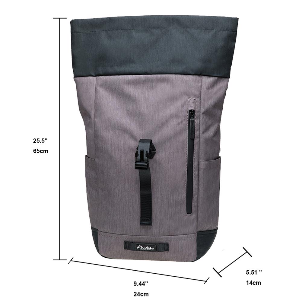 KAUKKO Backpack for Hiking Tours, KF04-2 ( Black Grey/ 15.1L ) - kaukko