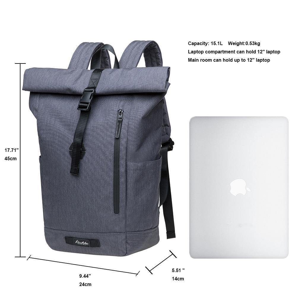 KAUKKO Backpack for Hiking Tours, KF04-2 ( Grey/ 15.1L ) - kaukko